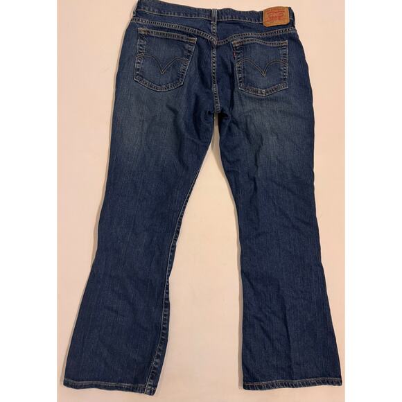 Levi's Women's 515 Nouveau Boot Cut Stretch Jeans Size 14S Misses Dark Wash - Picture 3 of 4